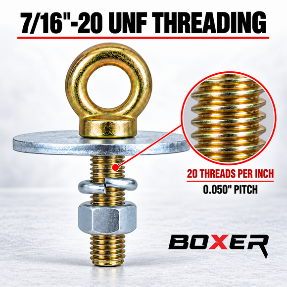 3" Long Eye Bolt Kit - 7/16" Thread
