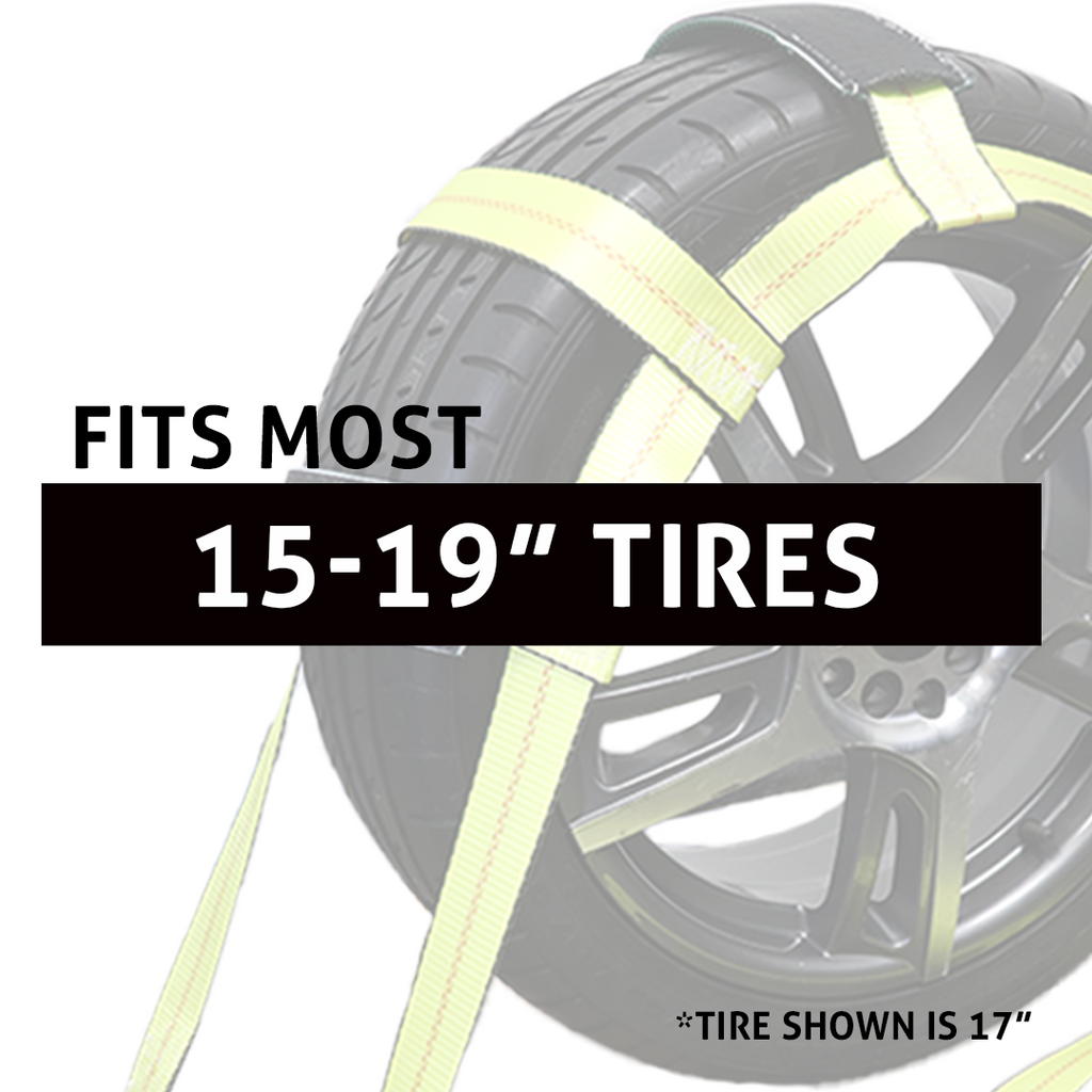 Boxer SureGrip 2" x 8' Wheel Basket Tire Holder with Flat Hooks and Grip-enhancing Rubber Sleeves