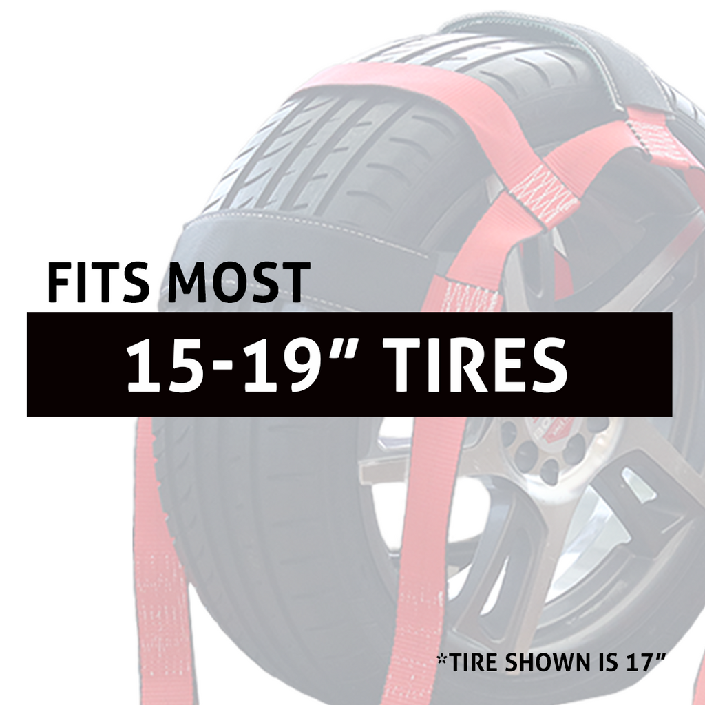 Boxer EliteGrip Pro 2" x 8' Premium Wheel Basket Tire Holder with Snap Hooks and High-Performance Rubber Sleeves