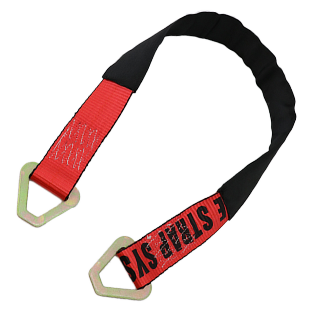 VersaGrip ProAxle Straps Set of 4: Precision-Length Towing Axle Straps in Rouge (24" and 36")