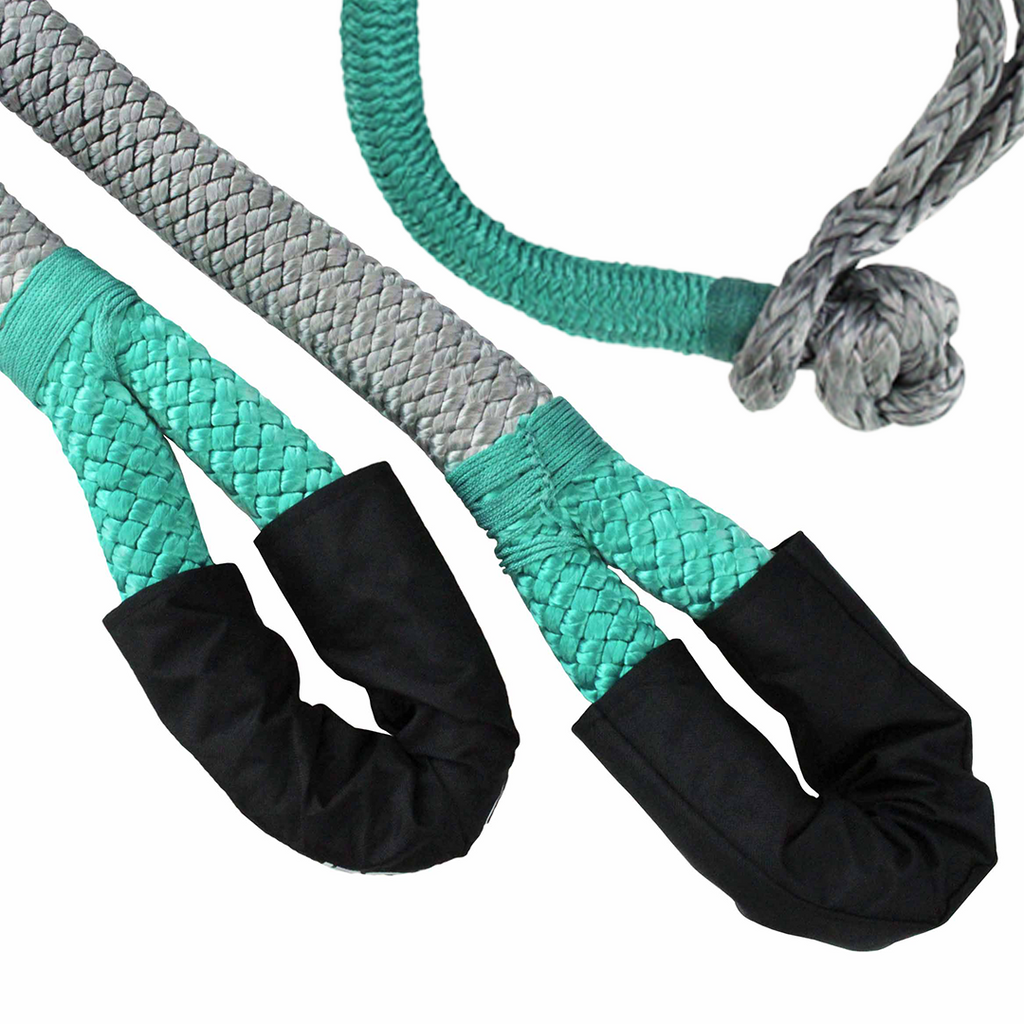 Extreme Off-Road Recovery Kit: 2" Kinetic Nylon Rope & Soft Shackles
