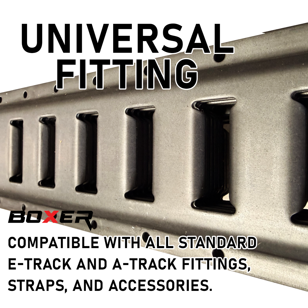 18ft Raw Finish E-Track – Heavy Duty Horizontal Tie-Down Rail (2,000 lbs Rating)