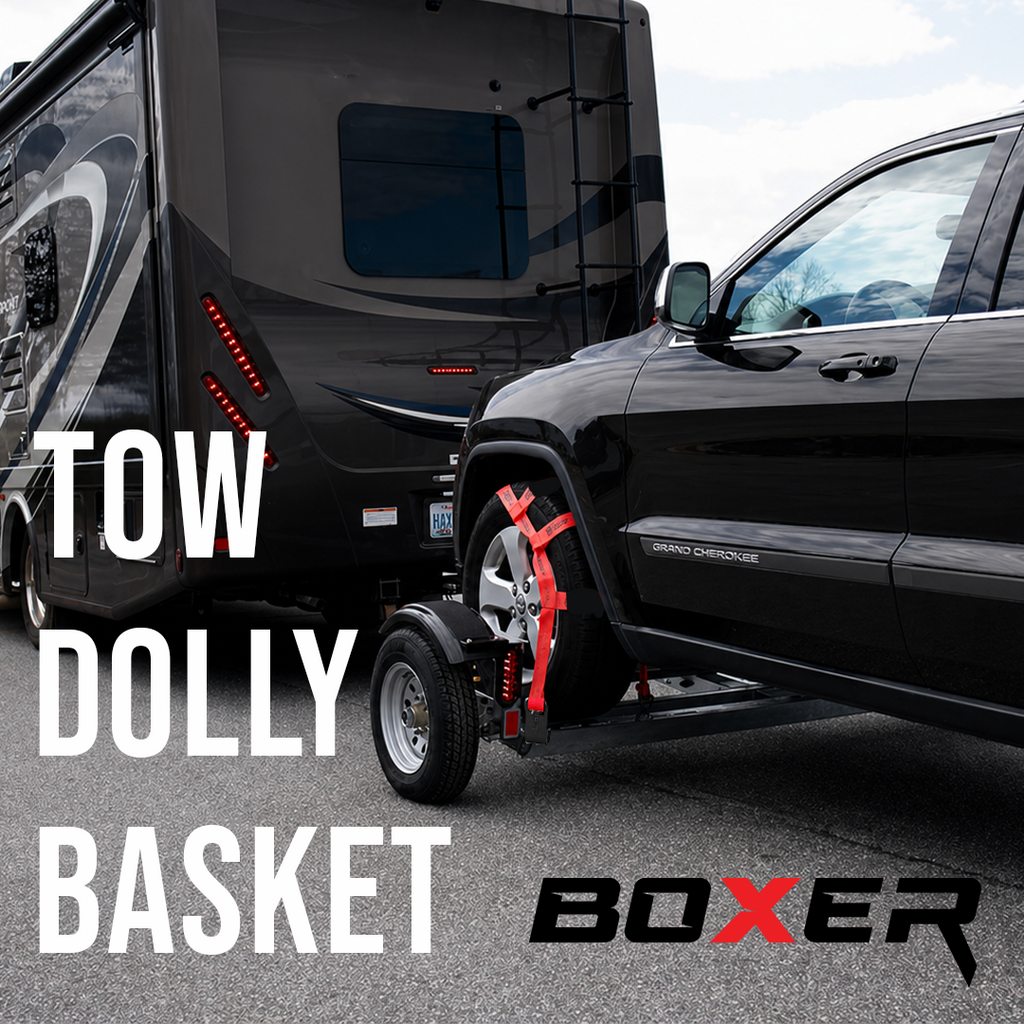Boxer SureGrip 2" x 8' Wheel Basket Tire Holder with Snap Hooks and Grip-enhancing Rubber Sleeves