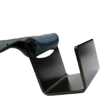 4" x 5' Roll-Off Container Straps with Extra Large Flat Hook - DOT Compliant for Container Securement - 2 Pack - 0