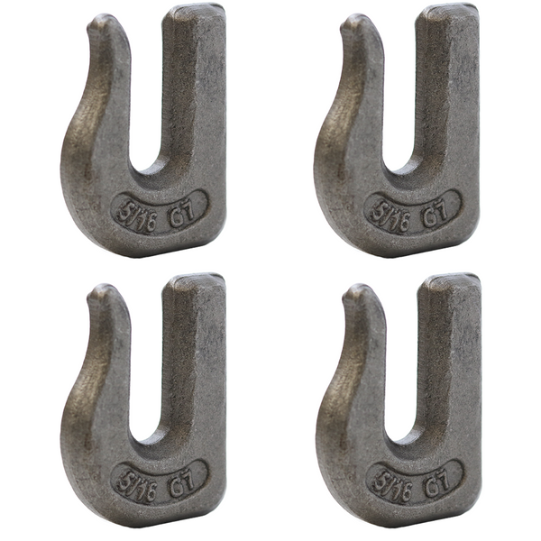 10 Weld On Grab Chain Hooks 5/16" G70 WLL 4,700 Bucket Trailer - Foto 9