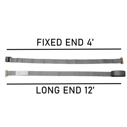 Boxer Cam Buckle E Track Strap - 2" x 16' Size, Universal E Track Compatibility