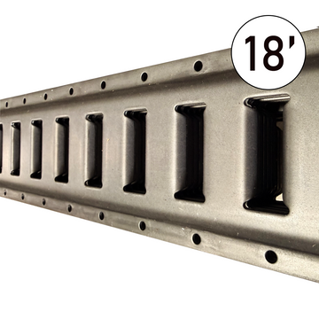 18ft Raw Finish E-Track – Heavy Duty Horizontal Tie-Down Rail (2,000 lbs Rating)