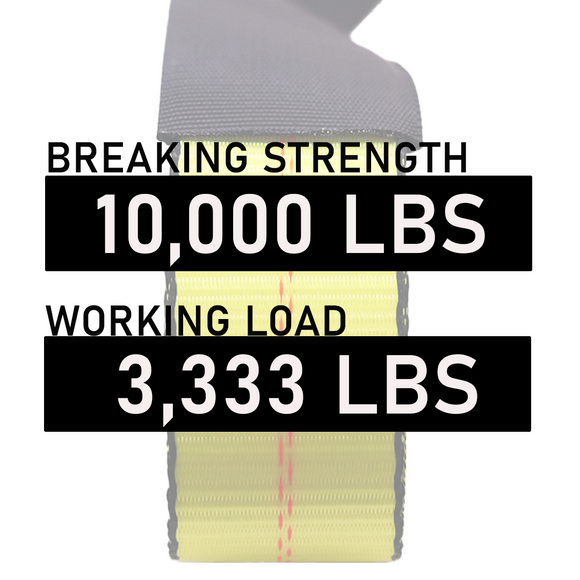 2" x 8' Auto Transport Strap with Towing J-Hook