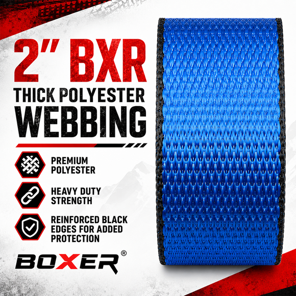 2" x 15' Auto Transport Strap with Towing Chain G70 5/16"