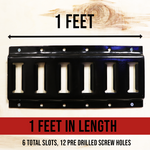 Boxer 1 Feet Horizontal Black E Track