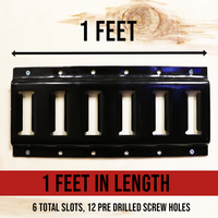 Boxer 1 Feet Horizontal Black E Track