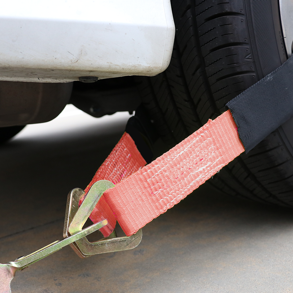VersaGrip ProAxle Straps Set of 4: Precision-Length Towing Axle Straps in Rouge (24" and 36")