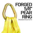 Boxer High-Strength V-Bridle Strap with Yellow Chrome Finish, 8" J Hook, and Versatile T Hook-3