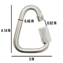 12mm Delta Quick Link - Steel Zinc-Plated, 6600 lbs Breaking Strength-4