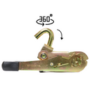 1.5" Swivel J-Hook Tie Down Attachment Hook - 6,600 lbs. Breaking Strength, Yellow Chrome-2