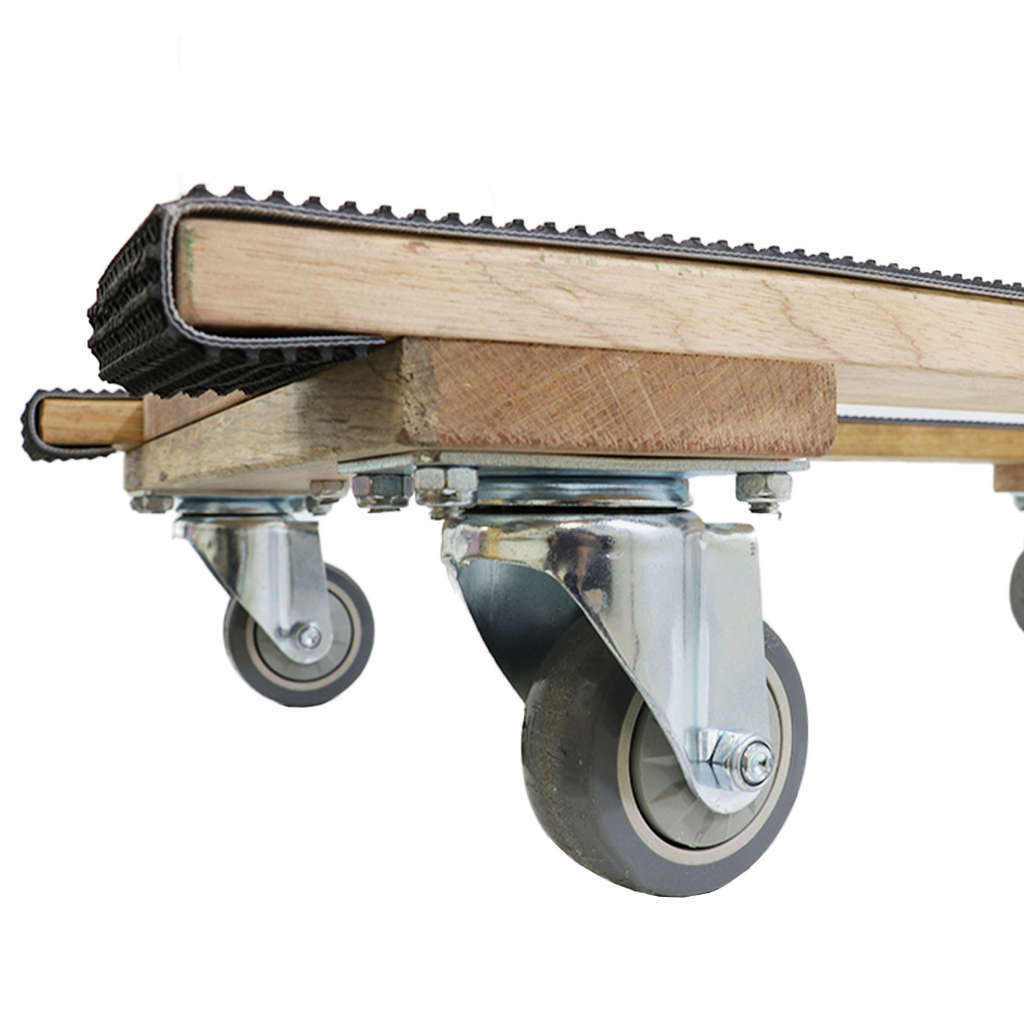 Boxer 18” x 30” Solid Wood Furniture Moving Dolly with 3.5" Caster Wheels and Black Rubber Tread for Anti-Slip Protection