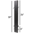 Boxer Pro-Grade 24" Adjustable C Channel Pipe Stake for Flatbed Trailers-5
