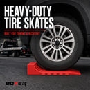 Tire Skates for Tow Trucks - 4 Pack Interlocking Wheel Skids-7