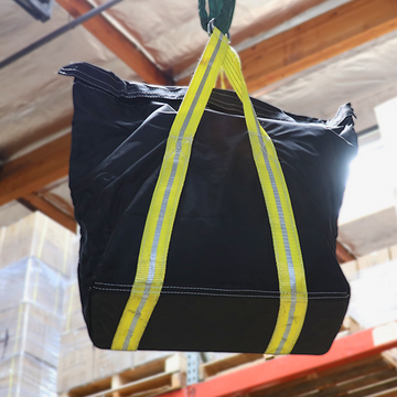 Denier Fiber Industrial Lifting Bag: 9" x 24" x 32" with Reflective Straps - 0