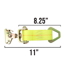 Forged Delta Ring Rope Tie-Off with E Track Swivel Idler - 4800 lbs Breaking Strength-4