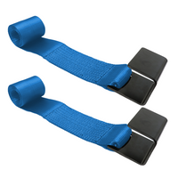 Boxer Pro Series Heavy Duty 4" Roll-Off Winch Strap with Flat Hook for Containers, Trucks, and Trailers - 2 Pack