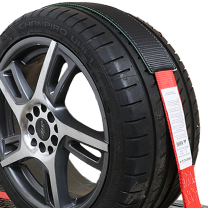 GripGuard Pro 2' Low Profile Rubber Tread Sleeves - Elevate Your Wheel Straps with Ultimate Grip and Protection