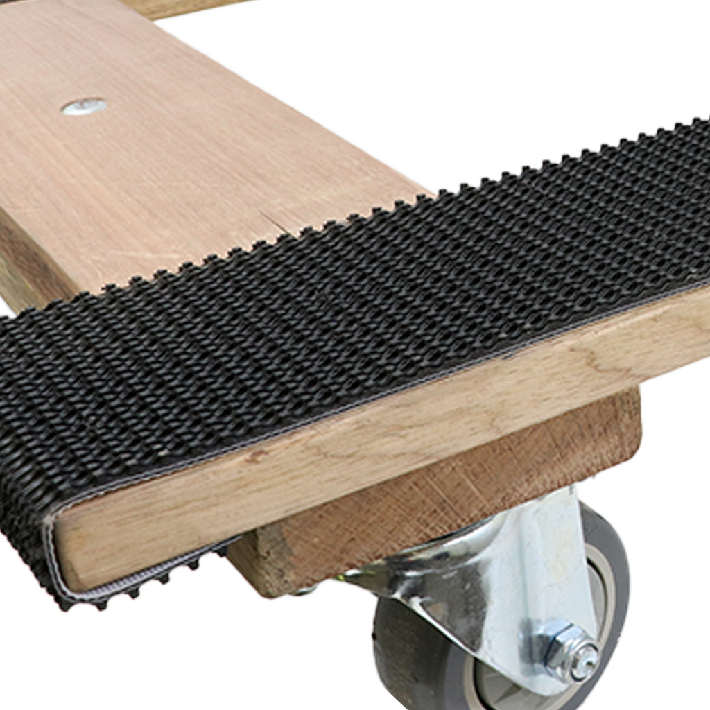 Boxer 18” x 30” Solid Wood Furniture Moving Dolly with 3.5" Caster Wheels and Black Rubber Tread for Anti-Slip Protection