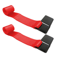 Boxer Pro Series Heavy Duty 4" Roll-Off Winch Strap with Flat Hook for Containers, Trucks, and Trailers - 2 Pack