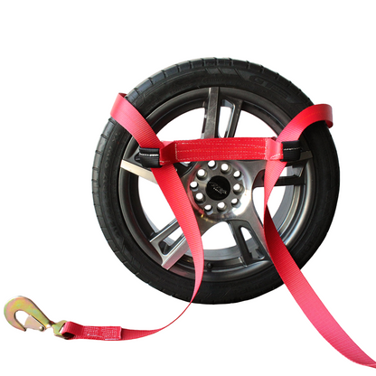 High-Vis Red Lasso Strap (2"x16") - 12,000lb Breaking Strength, Set of 4