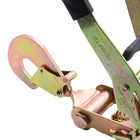 2" Heavy-Duty Pro Ratchet Buckle with Snap Hook – 10,000 lbs Strength, Double Locking Security, Ergonomic Design - 0