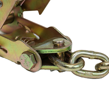 Boxer 2" Ratchet Buckle with 5/16" Grade 70 Chain Extension - 10,000 lbs Breaking Strength - 0