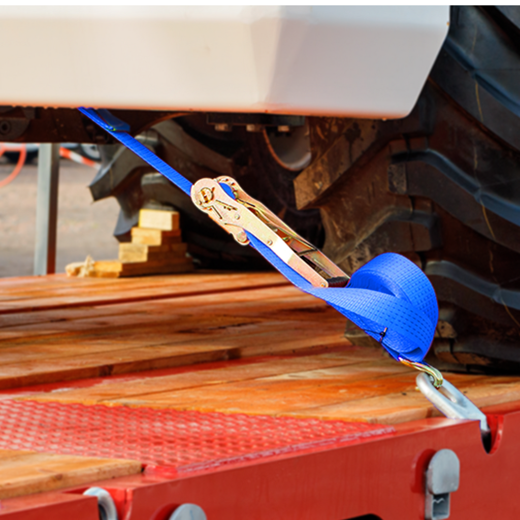 Boxer BlueGuard 2" x 16' Ratchet Strap with J Hooks - 4400 lbs Breaking Strength