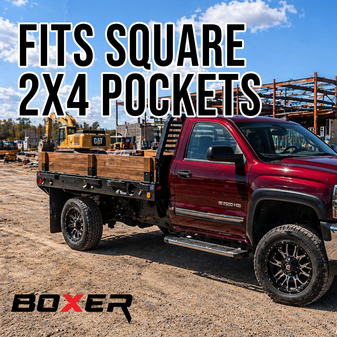 BoxerTool 2x4 Truck Stake Square Sleeve 2 Pack: Elevate Your Hauling with Premium 2x4 Wooden Stakes Enhancement