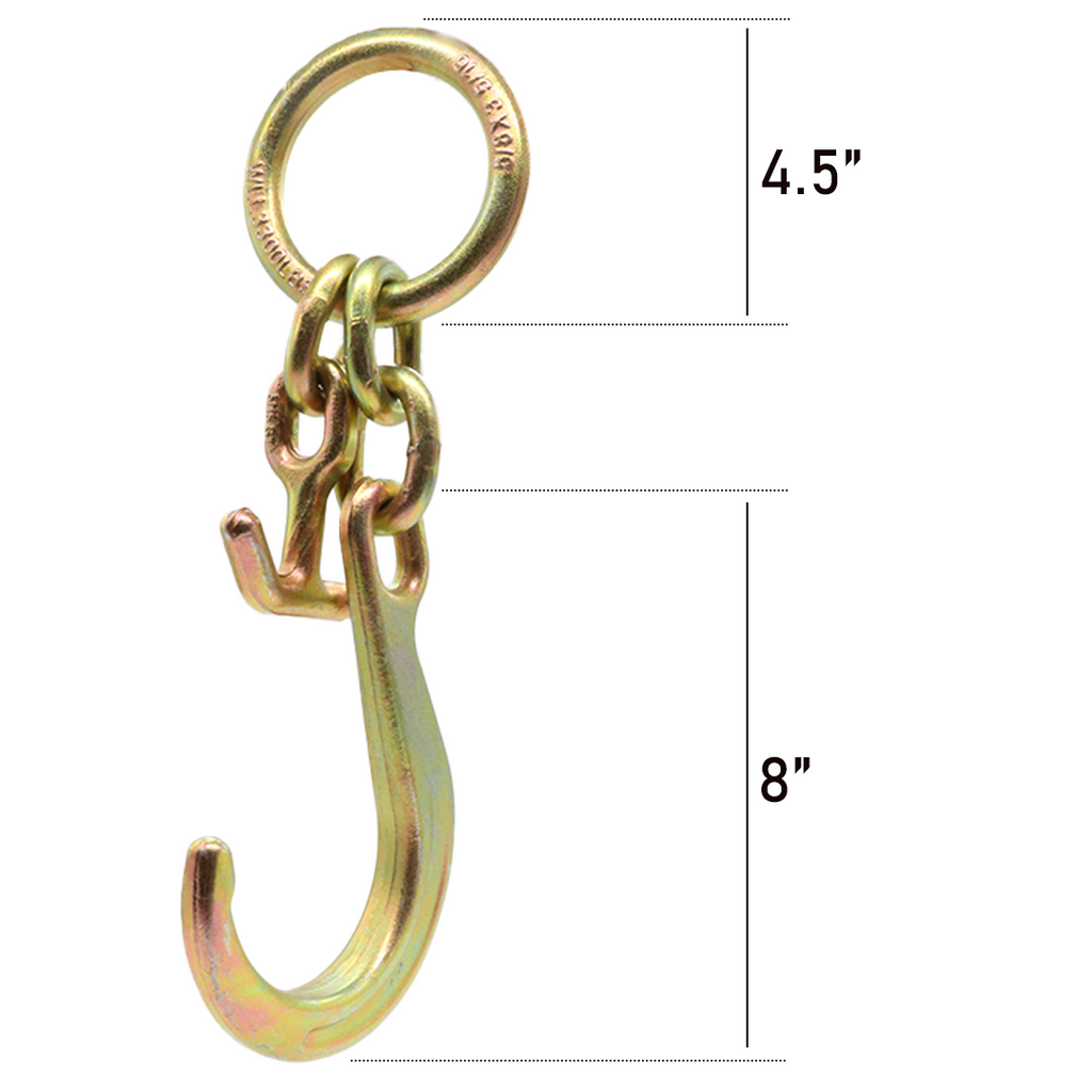 Dual Duty Tow Hook Cluster: 5400lb Capacity, J & T Hooks