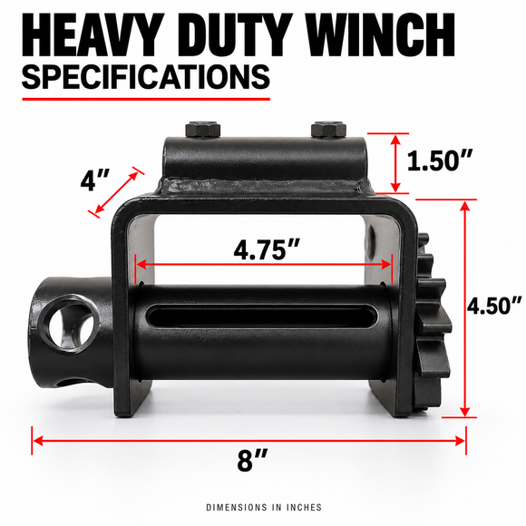 4" Low Profile Bolt On Winch