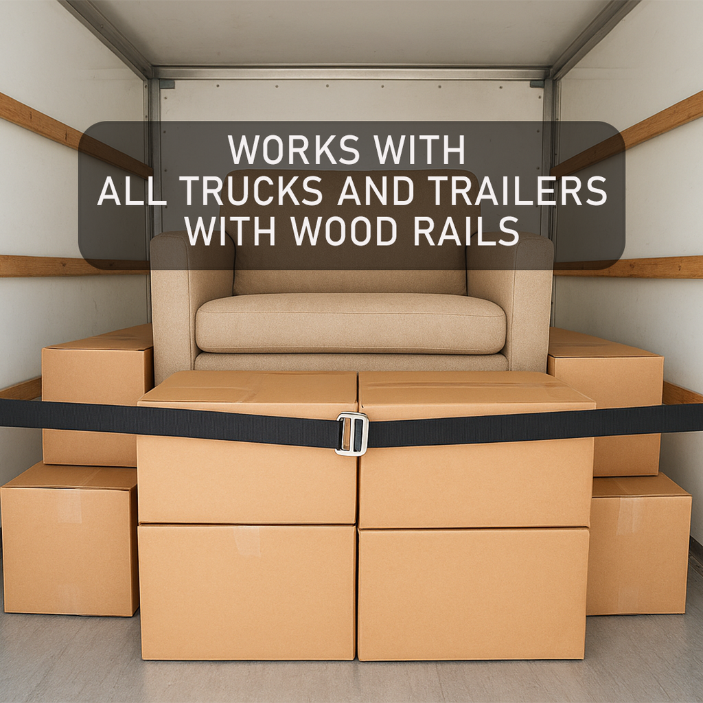 2" x 12' Cam Buckle Logistic Tie-Down for Wood Slat Box Trucks – 1,000lb WLL