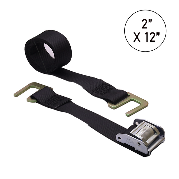 2" x 12' Cam Buckle Logistic Tie-Down for Wood Slat Box Trucks – 1,000lb WLL