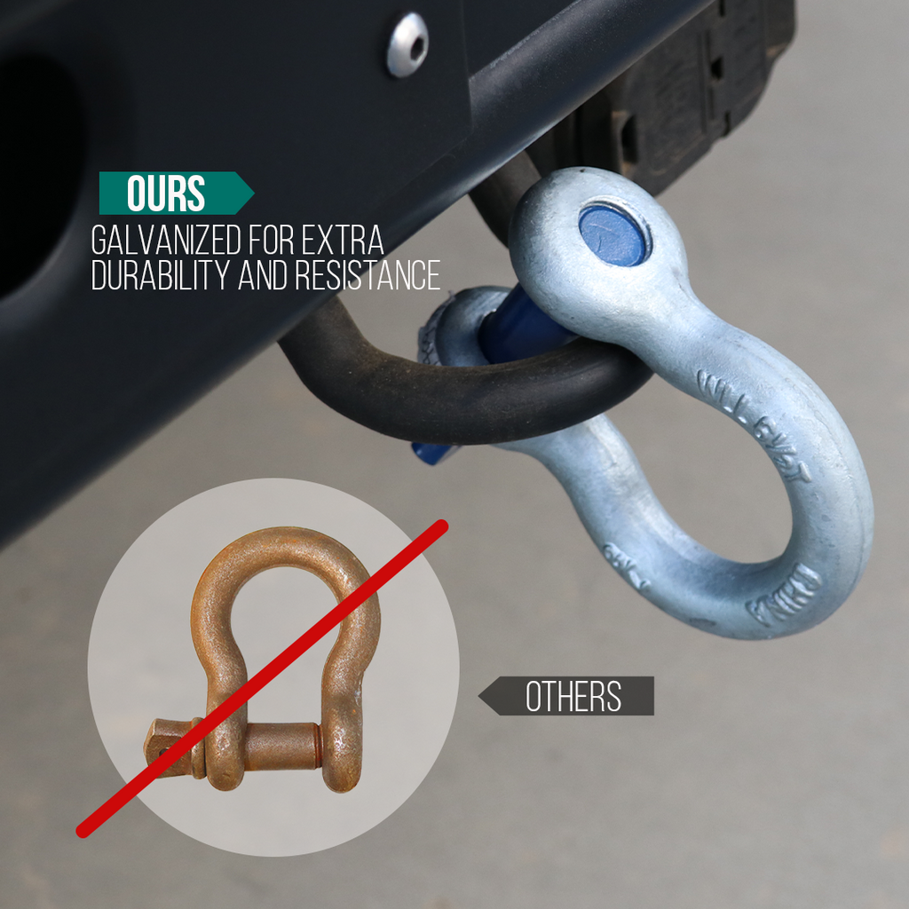 Galvanized Finish 3/8" Forged Screw-In Anchor Shackle Set: Heavy-Duty and Versatile Anchoring Solution