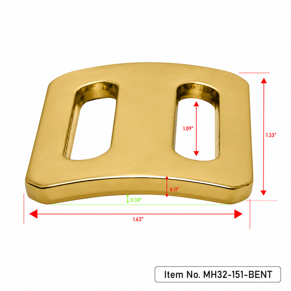 1" Bent Slide Bar Tie Down Webbing Adjuster - 3300lb Break Strength - Easy Grip, Low Profile