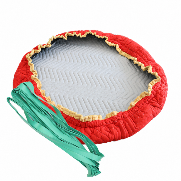 Complete Moving Protection Bundle: Red Table Blanket Cover with Bonus 30" Moving Bands