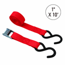Boxer Universal 1" x 10' Cam Buckle Tie Down with S Hooks - 700 lbs Breaking Strength-1