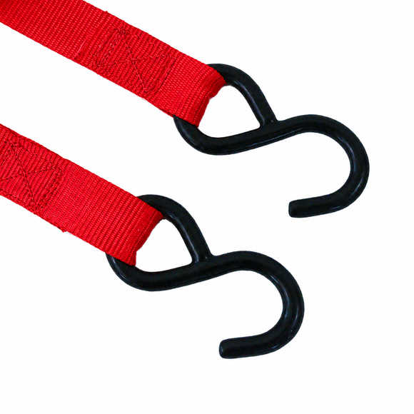 Boxer Universal 1" x 10' Cam Buckle Tie Down with S Hooks - 700 lbs Breaking Strength