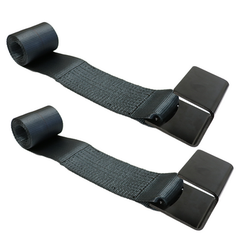 Boxer Pro Series Heavy Duty 4" Roll-Off Winch Strap with Flat Hook for Containers, Trucks, and Trailers - 2 Pack