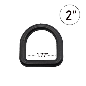 Buy black 2 Inch Heavy Duty D-Ring - 11,000 lbs Breaking Strength, Welded Alloy Steel, Zinc Plated/Black, for Lasso Tie Downs, Auto &amp; Towing Straps