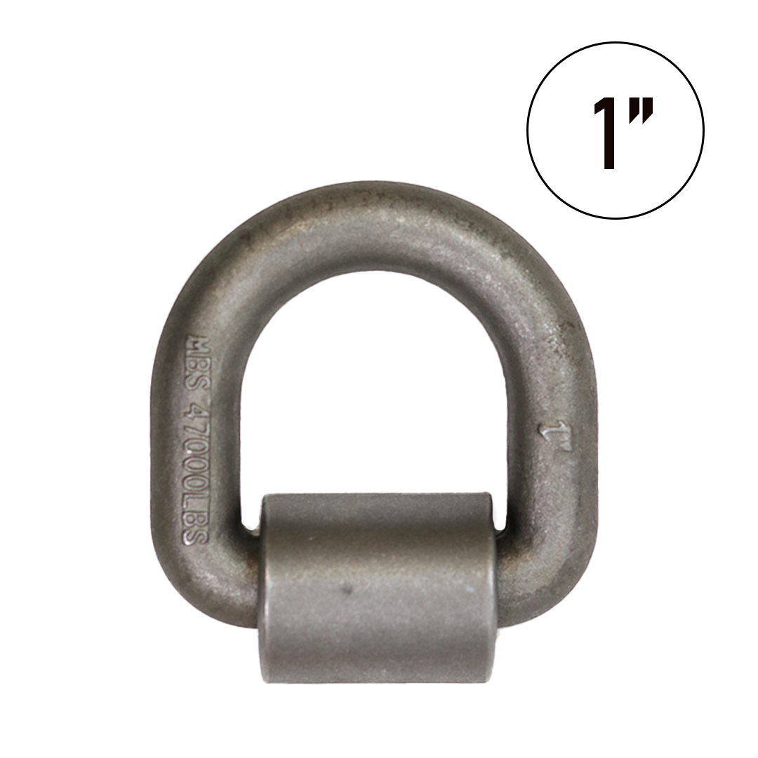 Heavy Duty 1" Forged Lashing Weld-On D-Ring with Mounting Bracket (5" x 5")