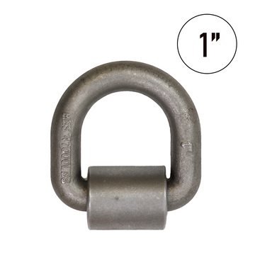 Heavy Duty 1" Forged Lashing Weld-On D-Ring with Mounting Bracket (5" x 5")