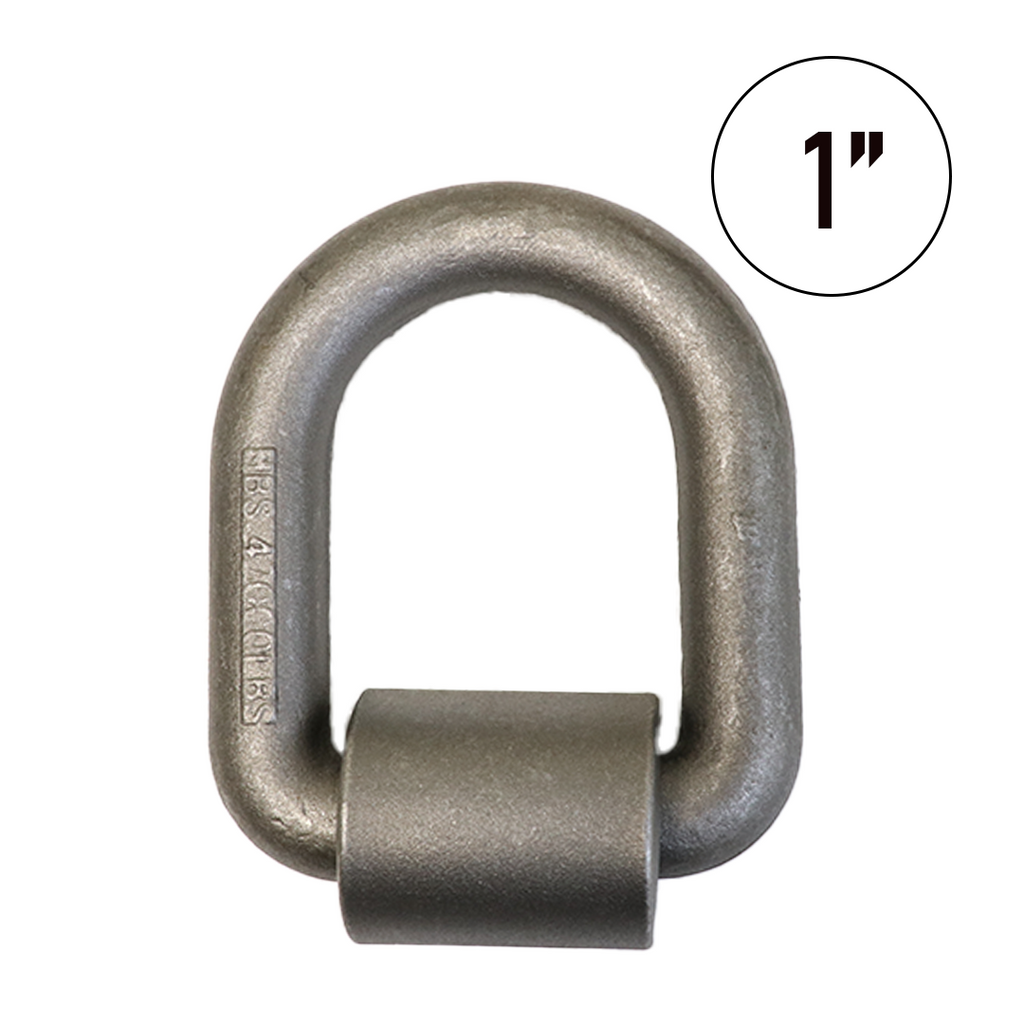 Heavy Duty 1" Forged Lashing Weld-On D-Ring with Mounting Bracket (5" x 6")