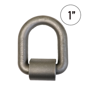 Heavy Duty 1" Forged Lashing Weld-On D-Ring with Mounting Bracket (5" x 6")