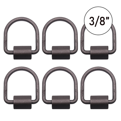 Heavy Duty 3/8" Weld-On Forged Lashing D-Ring with Mounting Bracket, 9,000lbs Breaking Strength