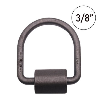 Heavy Duty 3/8" Weld-On Forged Lashing D-Ring with Mounting Bracket, 9,000lbs Breaking Strength
